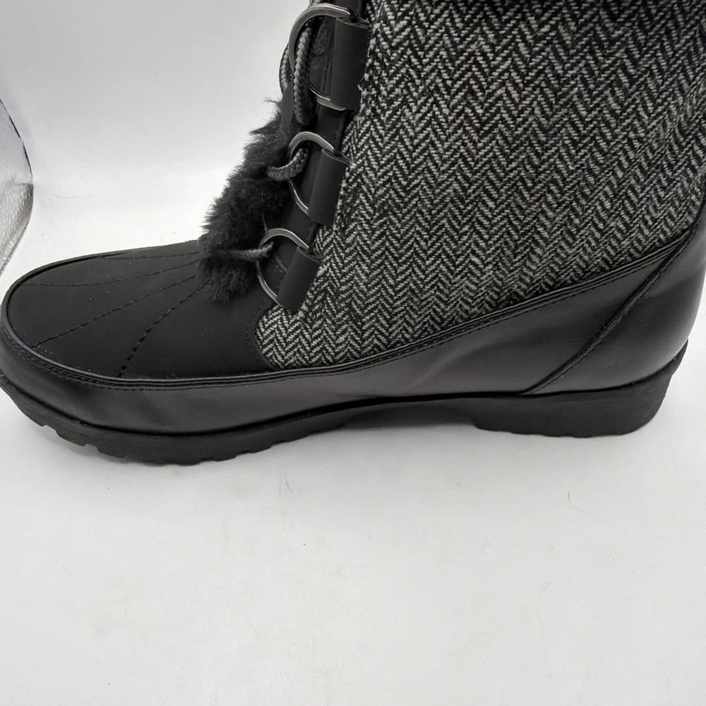 *New in Box* JBU Northgate Herringbone Booties with Faux‎ Fur, Women's Size 9